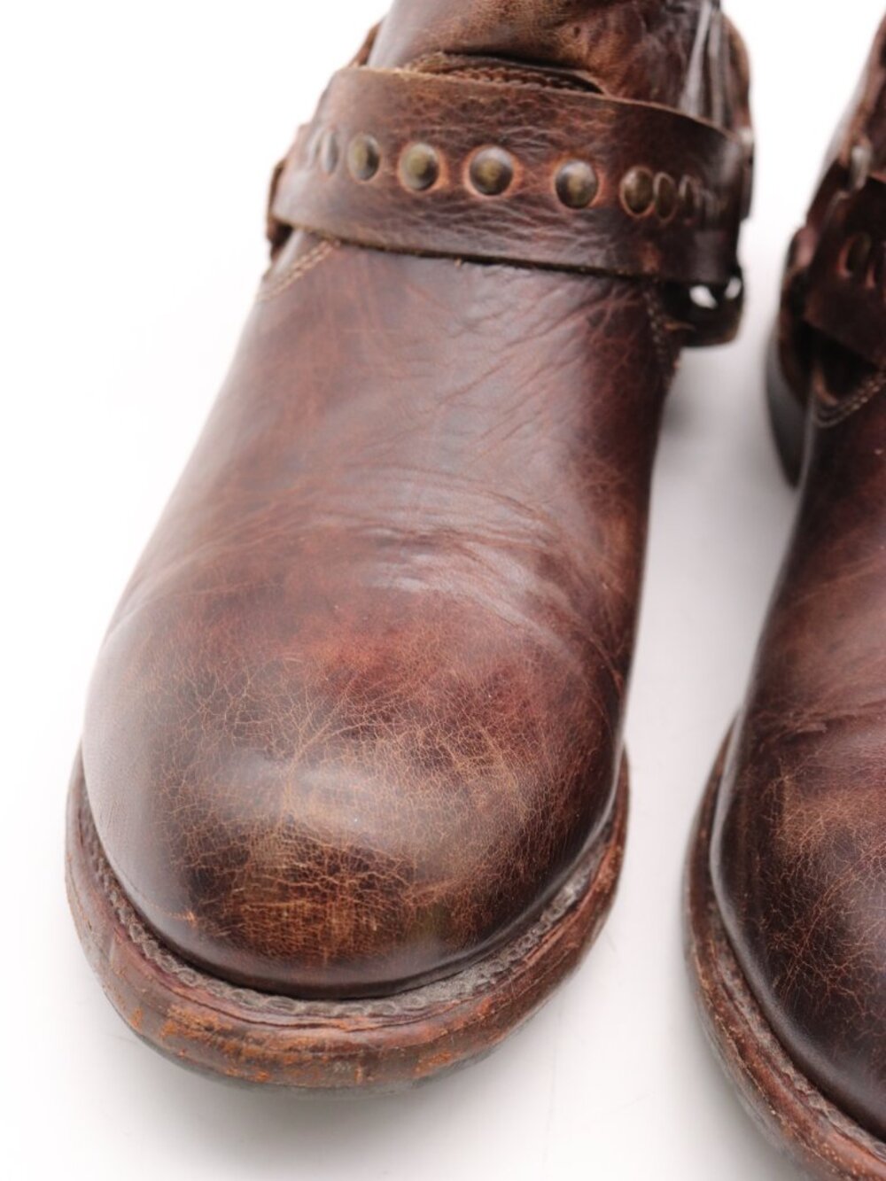 Bed Stu Exeter Harness Boots Women's Size 9 Brown Leather Ankle Shoes - Picture 11 of 11